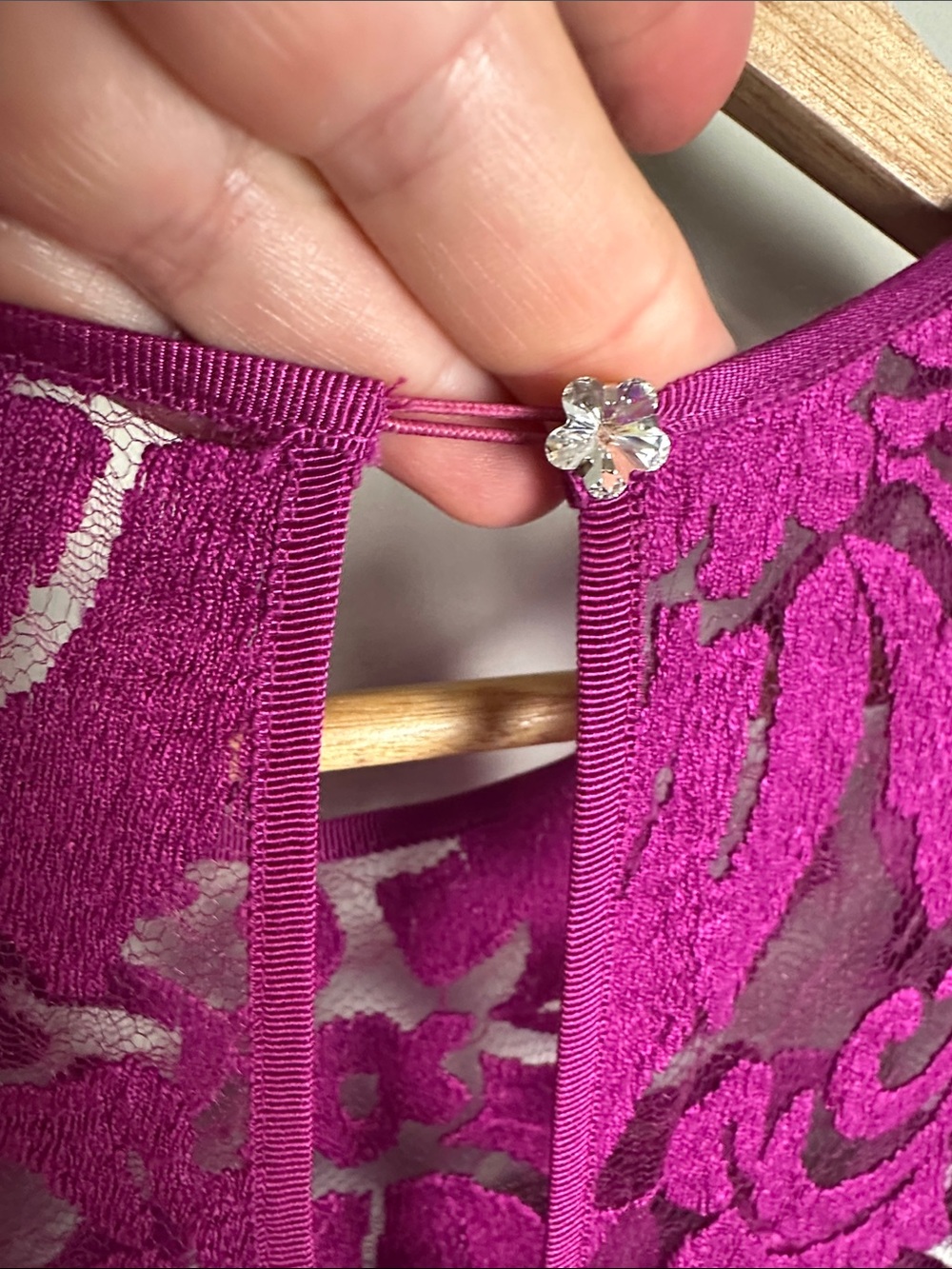 Ted Baker Fuchsia Lace Fit-and-Flare Mini Dress Formal wedding guest designer - Picture 7 of 16